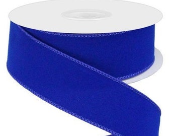 1.5" x 10" YD Royal Blue Velvet Wired Ribbon - RL194225