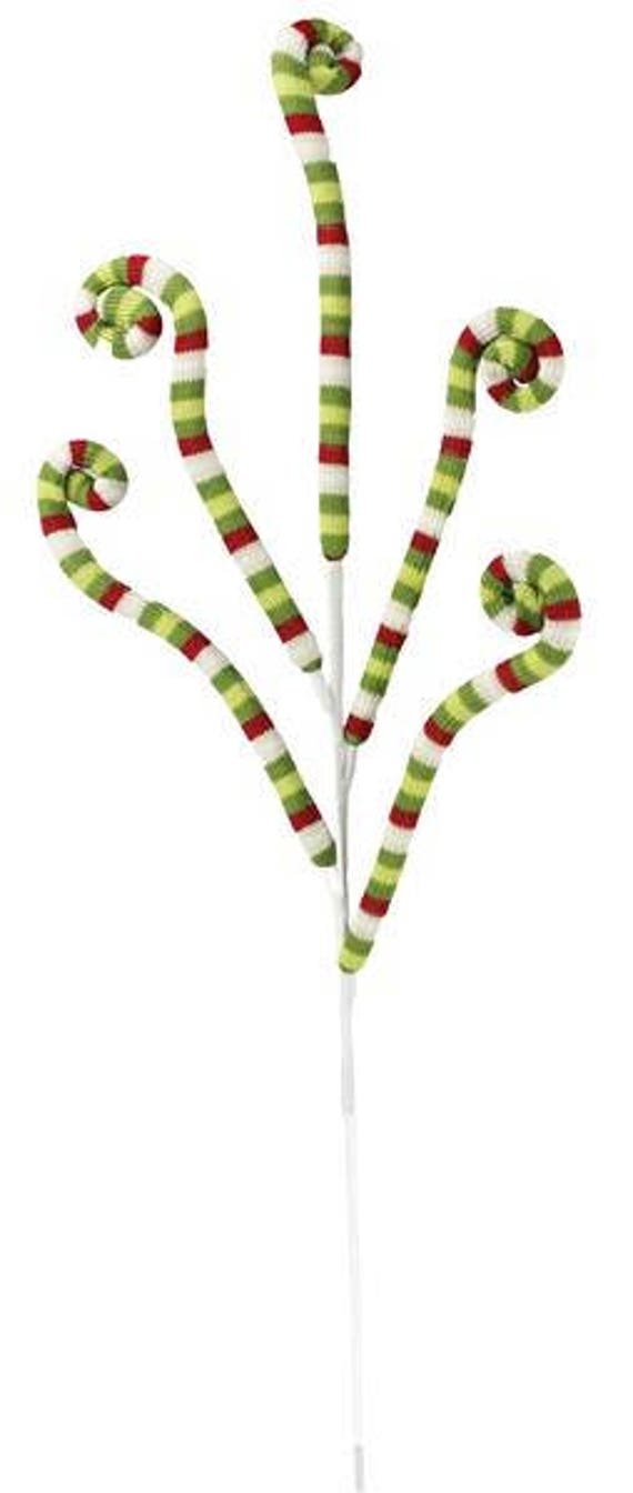 CHRISTMAS PICKS Candy Cane Floral Picks White Picks Etsy