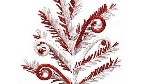 26l CHRISTMAS PICKS red & White Picks Floral Picks Candy Cane Picks  Christmas Floral Christmas Sprays 