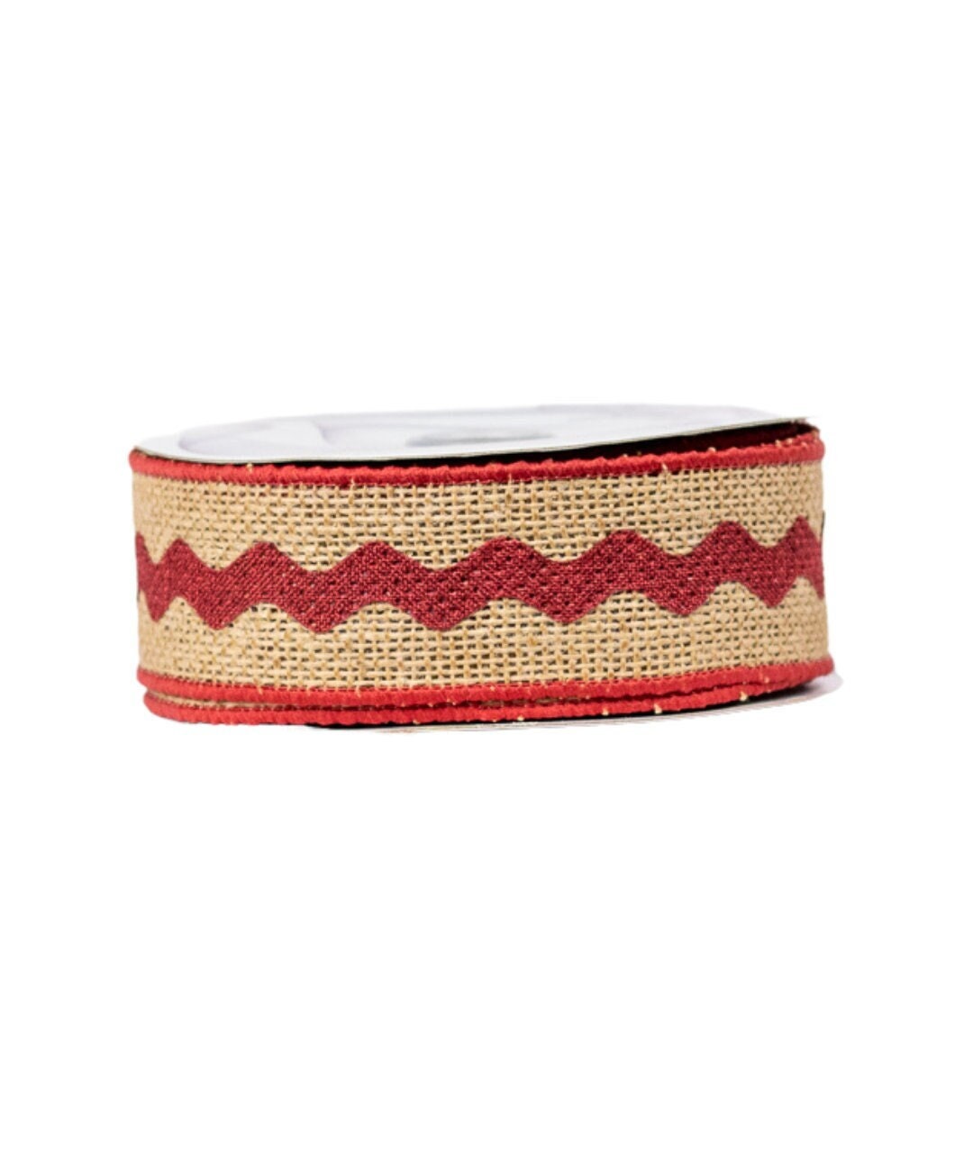 1.5 X 10 YD Red and Natural Ric-rac Wired Ribbon RW801904 - Etsy