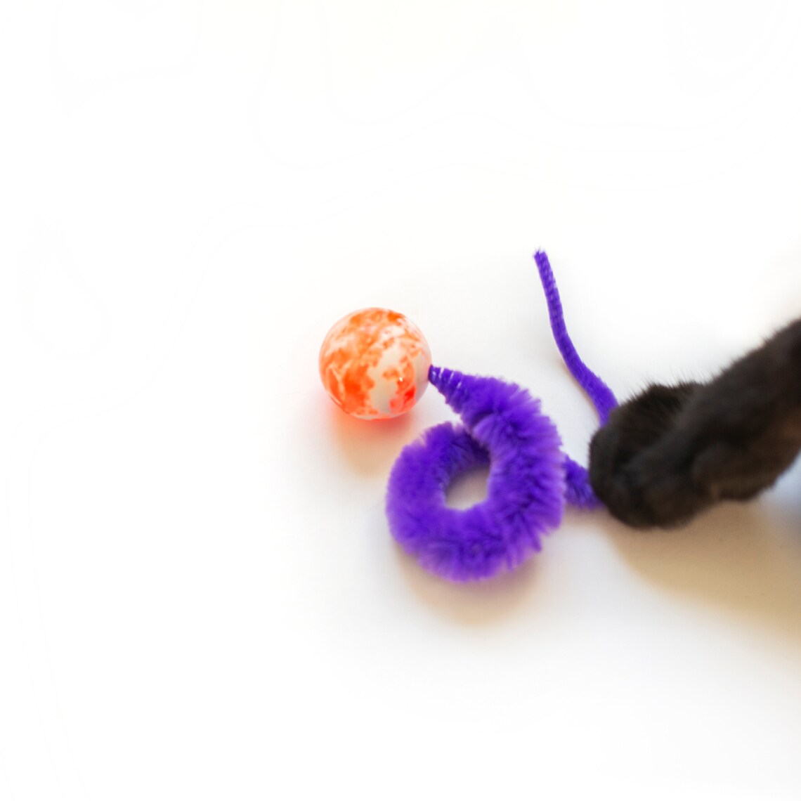 Super Bouncy Wiggly Ball Cat Toy With Wiggly Tail Fun Cat Etsy