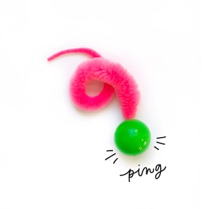 Wiggly Ping - cat toy ball, toy for cats, gift for cat lovers (colors vary)