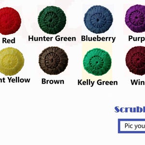 Set of 3 Nylon Crochet Scrubbies, Non-Scratch Dish Scrubber