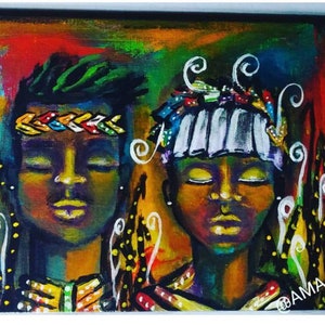 Original Haitian, small acrylic painting.