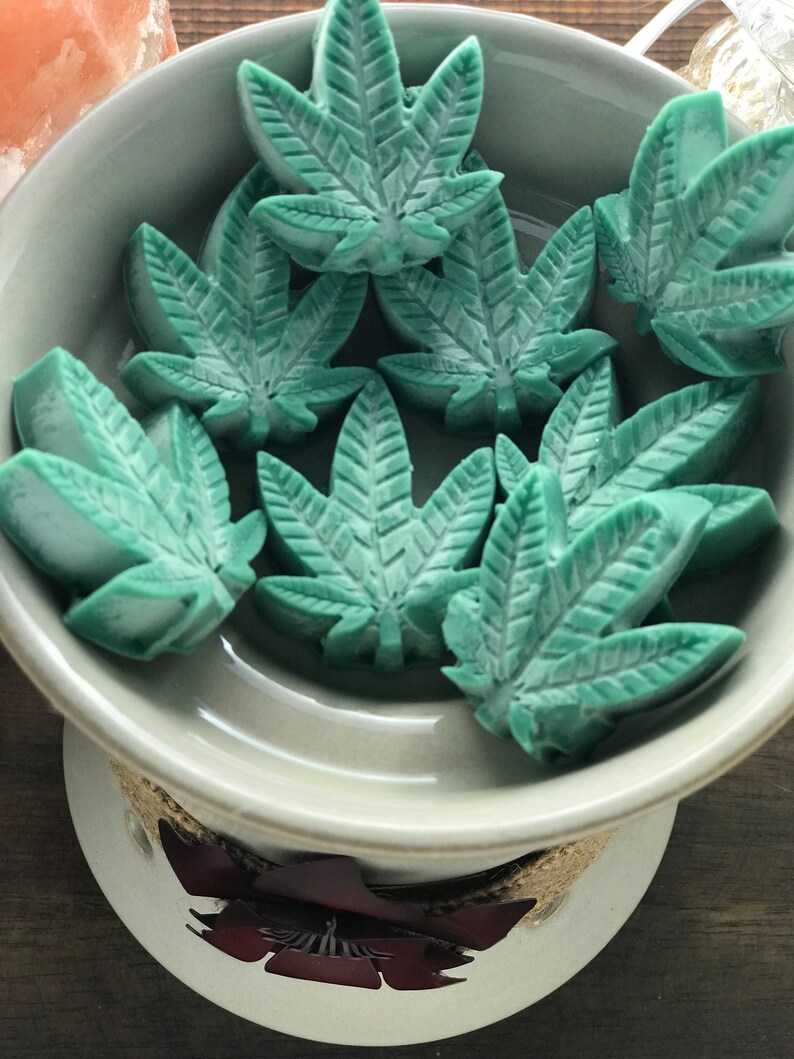 Marijuana Leaf shaped wax melts wax melts cannabis wax Etsy