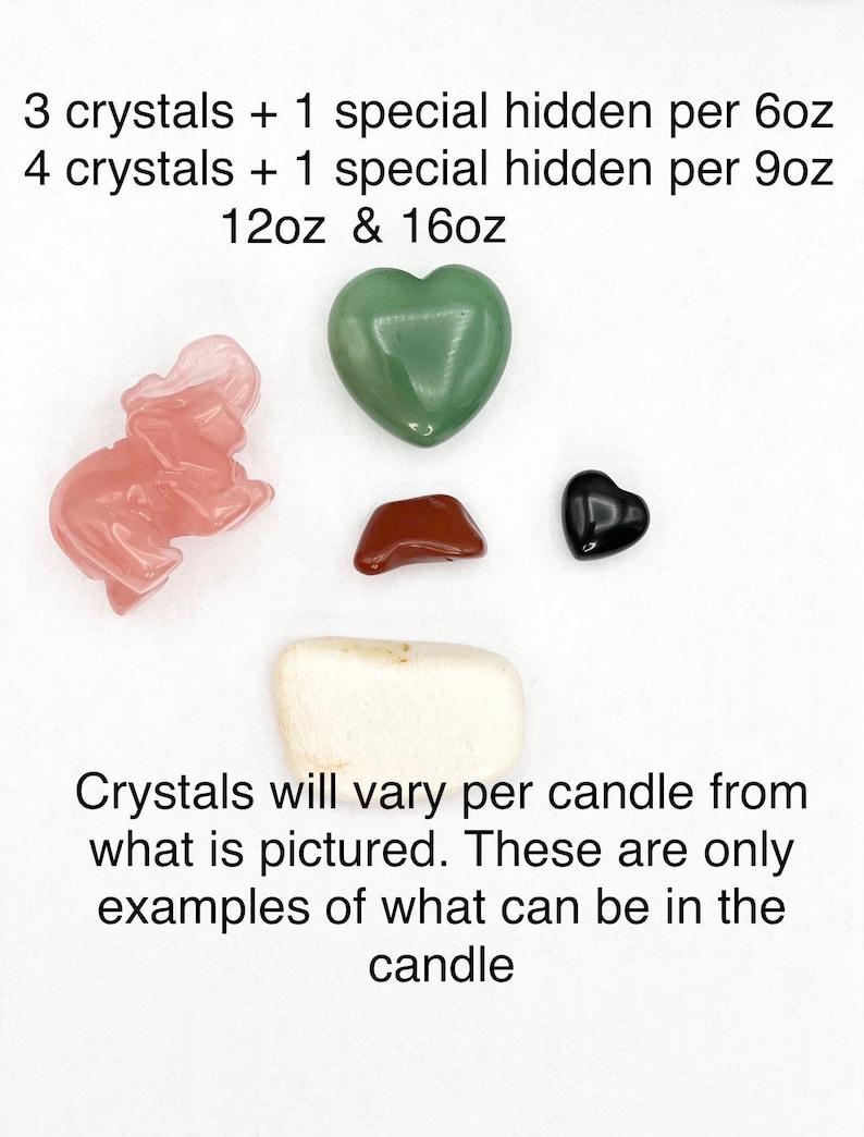 Crystal Candles Healing Stones Hidden Crystal Candle Best Etsy