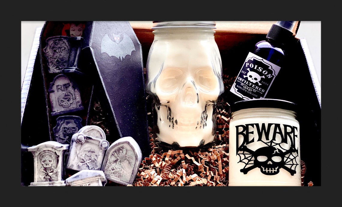 Halloween gift box Halloween decor happy Halloween candle image 1