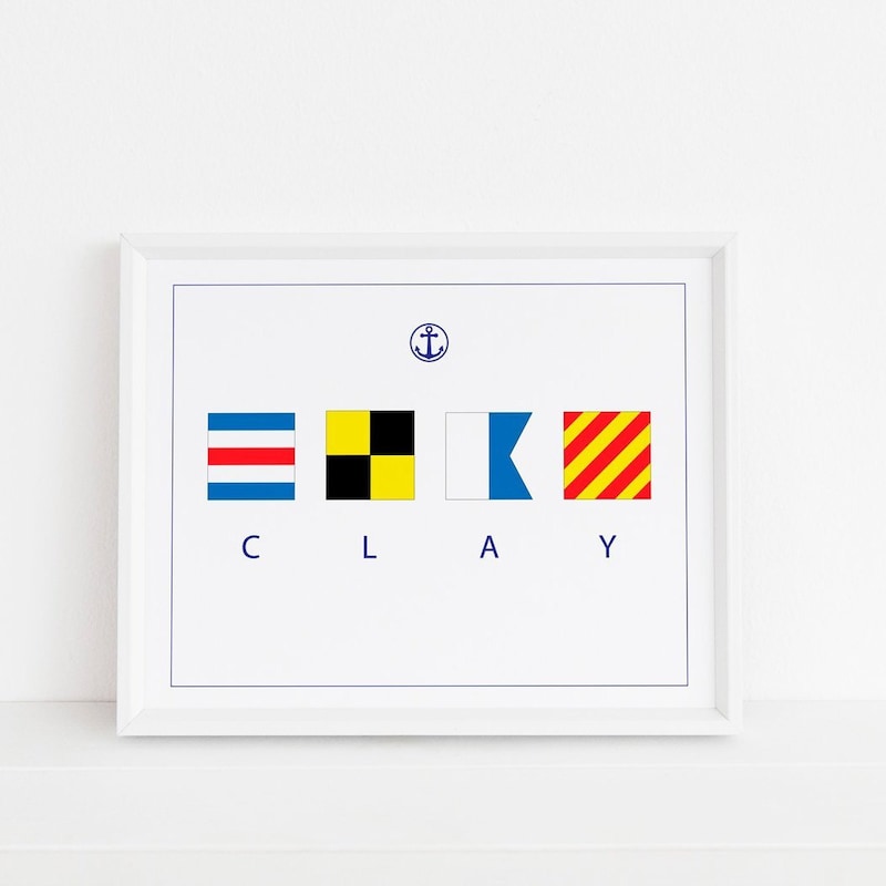 Nautical Flag Sign - Etsy