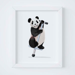 Panda Nursery Art Printable, Kid&#39;s Room Decor, Digital Download