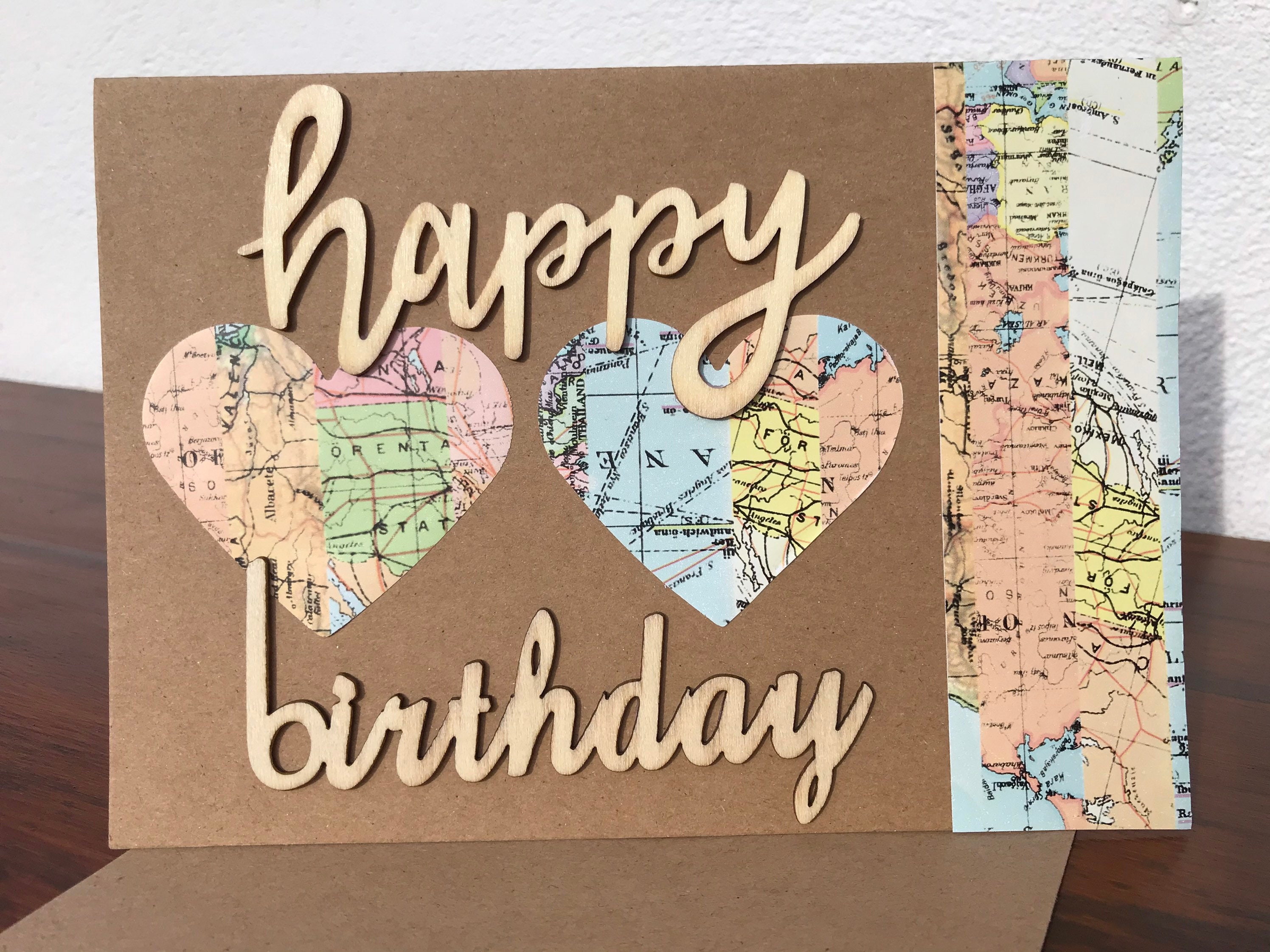 Travel inspired Happy Birthday card Etsy