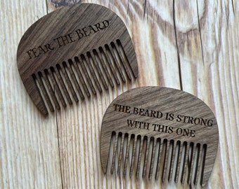 Engraved beard comb funny