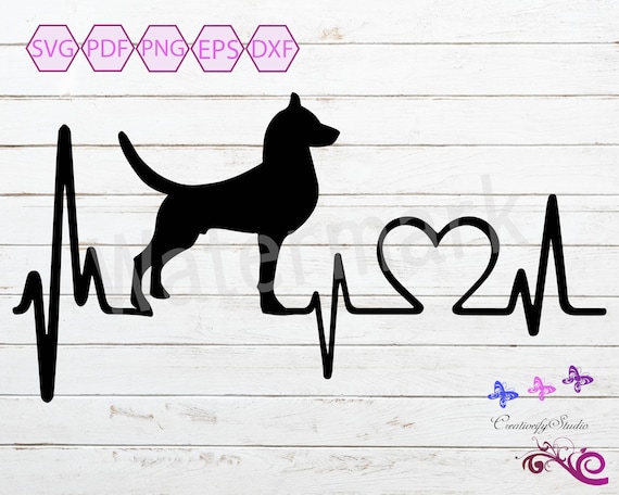 Download Love Dogs Heartbeat Svg Clipart Dog Life Line Your Heart Etsy PSD Mockup Templates