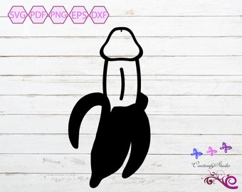 Penis Clipart SVG, Bachelorette Party, Banana Penis, Dick Clipart, Male Penis, Adult Content, Sex Organ, Cock SVG, Hard On, Digital Download