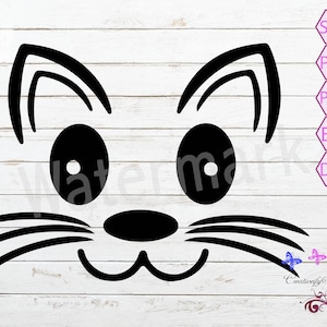 Kitten Face, Cat Face SVG, Cat Whiskers, Cat Head, Cat Lover, Kitty Face, Cat Mom, Cat Mug Tumbler , Fur Mom, Cat Shirt, Digital Download