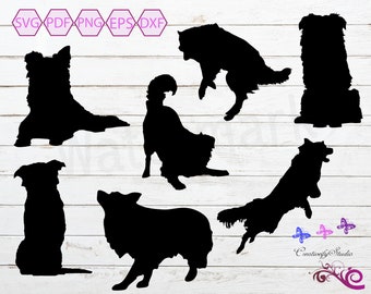 Border Collie SVG Clipart, Jumping Dog SVG, Dog Clipart, Dog Vector, Running Dog, Border Collie Dog, Commercial Use, Digital Download