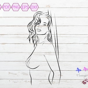 Naked Woman SVG, Nude Female, Sexual Position, Erotic Woman, Sexy Lady, Making Love, Sex Clipart, Woman's Breasts, Digital Download