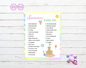 Summer Bucket List, Family Fun, Activities Checklist, Summer To Do List, Summer Break, Full Of Things To Do With Family, Digital Download