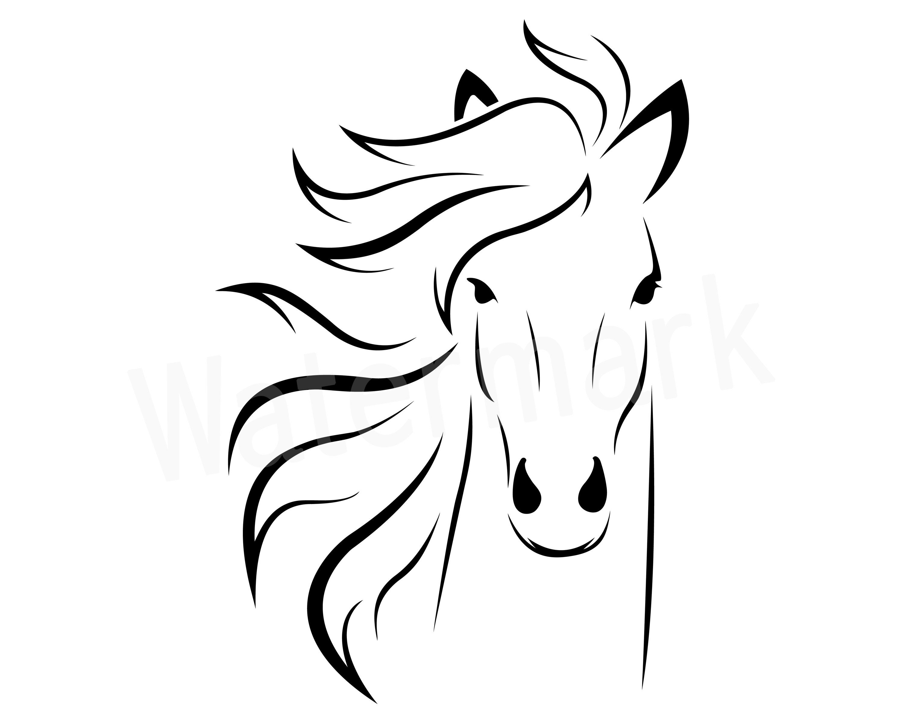 Download Horse Head SVG Pony SVG Horse Vector Horse Decal Horse Cut | Etsy