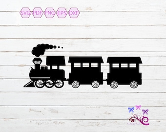 Train SVG Silhouette Clipart, Transportation Clipart, Choo Choo, Train Lover, Railway Locomotive, Steam Engine, Digital Download