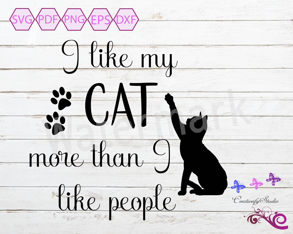 Cats SVG I Like My Cats Like People Cat Quote Coffee Mug | Etsy Canada