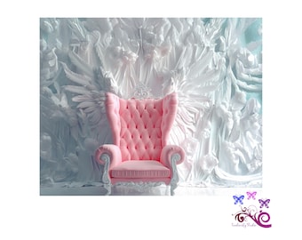 Pink Memorial Chair PNG, RIP Image, Funeral Service, Memorial Gift, In Our Hearts, In Loving Memory, Sublimation Image, Digital Download