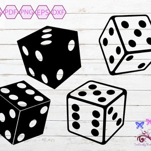 Dice SVG, Dice Silhouette, Games Day, Dice Bundle, Family Games, Casino Dice, Gambling Clipart, Six Sided Dice, Las Vegas, Digital Download