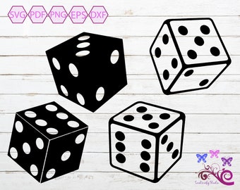 Dice SVG, Dice Silhouette, Games Day, Dice Bundle, Family Games, Casino Dice, Gambling Clipart, Six Sided Dice, Las Vegas, Digital Download