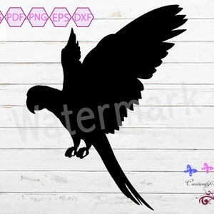 Parrot SVG, Silhouette Clipart, Bird SVG, Parrot Image, Window Decal, Family Pet, Parrot Clip Art, Parrot Silhouette Decal, Digital Download