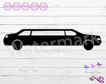Limousine SVG, Stretch Limo SVG, Limo Clipart, Luxury Car Clipart, Wedding Clipart, Limousine Vector, Night Out, Long Car, Digital Download