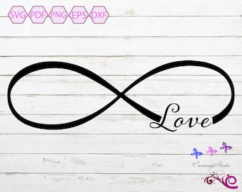 Infinity Love SVG, Infinity Symbol SVG Cut File, Love SVG Clipart, Infinity Clipart, Birthday Gift, Couples Clipart, Digital Download