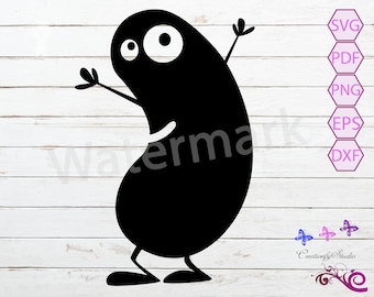 Bean Stickman SVG, Kidney Vector, Potato Man SVG, Cartoon Stickman, Cartoon Bean Vector, Kidney Bean, Digital Download
