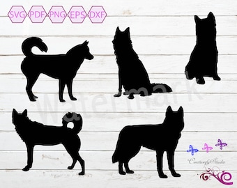 Siberian Husky SVG, Siberian Husky Silhouette, Dog Clipart, Dog Vector, Siberian Husky Clipart, Dog Silhouette, Digital Download