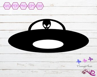 UFO SVG,  Spaceship SVG, Ufo Vector, Outer Space, Alien Ship, Science Fiction, Cricut File, Small Commercial Use, Digital Download