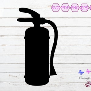 Fire Extinguisher SVG, Fire Danger, Safety Sign, Fire Tool, Flame Clipart, On Fire, Safety Device, Foam Hose, Pin Release, Digital Download