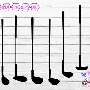 Golf Clubs SVG, Golf Club Bundle, Golf Club Silhouette, Summer Game, Golfer SVG, Golf Ball, Country Club, Golf Tee, Digital Download