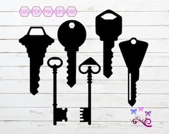 Keys SVG, Key Bundle, Keys Clipart, Skeleton Key, Key Lock, Key Silhouette, House Keys, Real Estate, Key Cut File, Digital Download