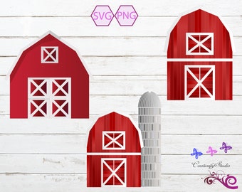 Farmhouse SVG, Red Barn, Barn Clipart, Farmhouse Clipart, Farm Bundle, Farm Silhouette, Sublimation Image, Cricut Cit File, Digital Download