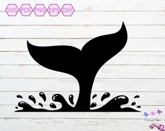 Whale Tail SVG, Mermaid Tail,  Ocean Life, Making Waves, Underwater Animal, Marine Life, Sea Animal, Small Commercial Use, Digital Download