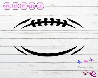 Football Stitches SVG, Football Laces, Football Vector, Football Silhouette Cut File, Sports Clipart, Commercial Use, Digital Download