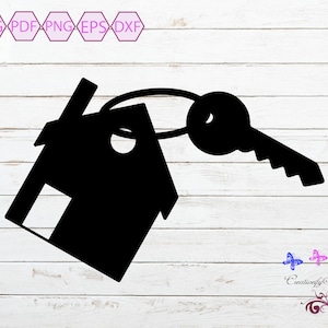 House & Key SVG, New Home, House Key, New House Purchase, Realtor Logo, Turnkey House, House Keys, Real Estate, Digital Download