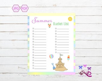 Summer Bucket List DIY, Family Fun, Activities List, Summer To Do List, Summer Break, Full Of Things To Do With Family, Digital Download