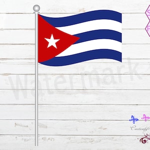 Flag Of Cuba SVG, Flag Vector, Cuba Flag, Flag Image, Flag Window Decal, Flag Sticker, Cuba Download, Digital Download