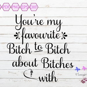 You're My Favourite Bitch SVG, Best Friends SVG, Friends Forever, Friend Birthday Gift, Funny Mug Quote, Best Bitches, Digital Download