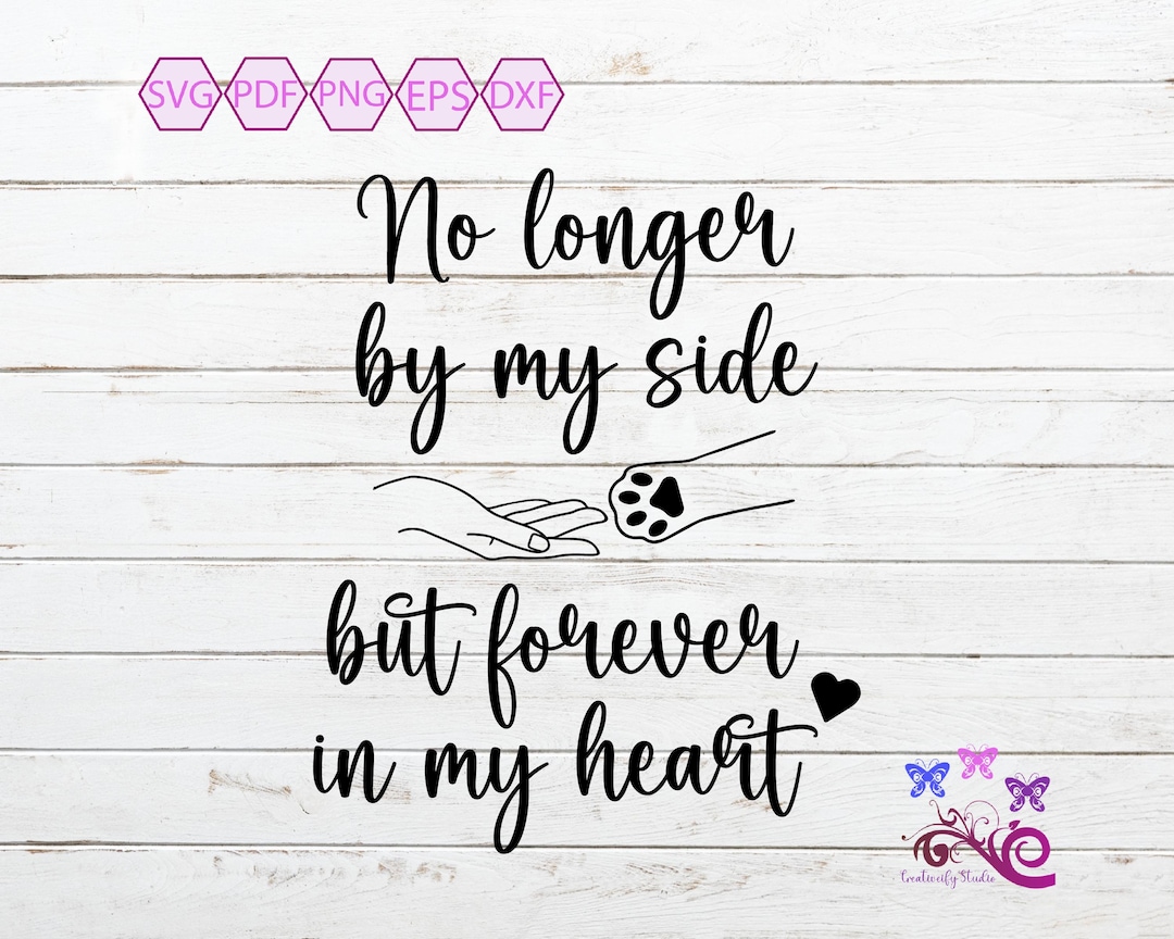 Memorial Quote SVG, No Longer by My Side, Forever in My Heart, in