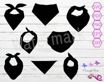 Pet Bandana SVG Clipart, Dog Bandana, Dog Scarves, Cat Bandana, Doggy Scarf, Pet Vector Bandana, Cricut Cut File, Digital Download