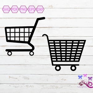 Shopping Cart SVG, Grocery Store Buggy, Metal Basket, Shopping Trolley, Supermarket Customer, Wheeled Cart, Food Transport, Digital Download