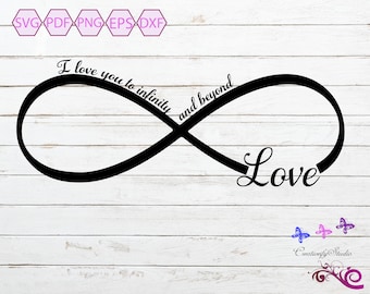 Infinity Love SVG, Infinity Symbol SVG Cut File, Love SVG Clipart, Infinity Clipart, Birthday Gift, Couples Clipart, Digital Download