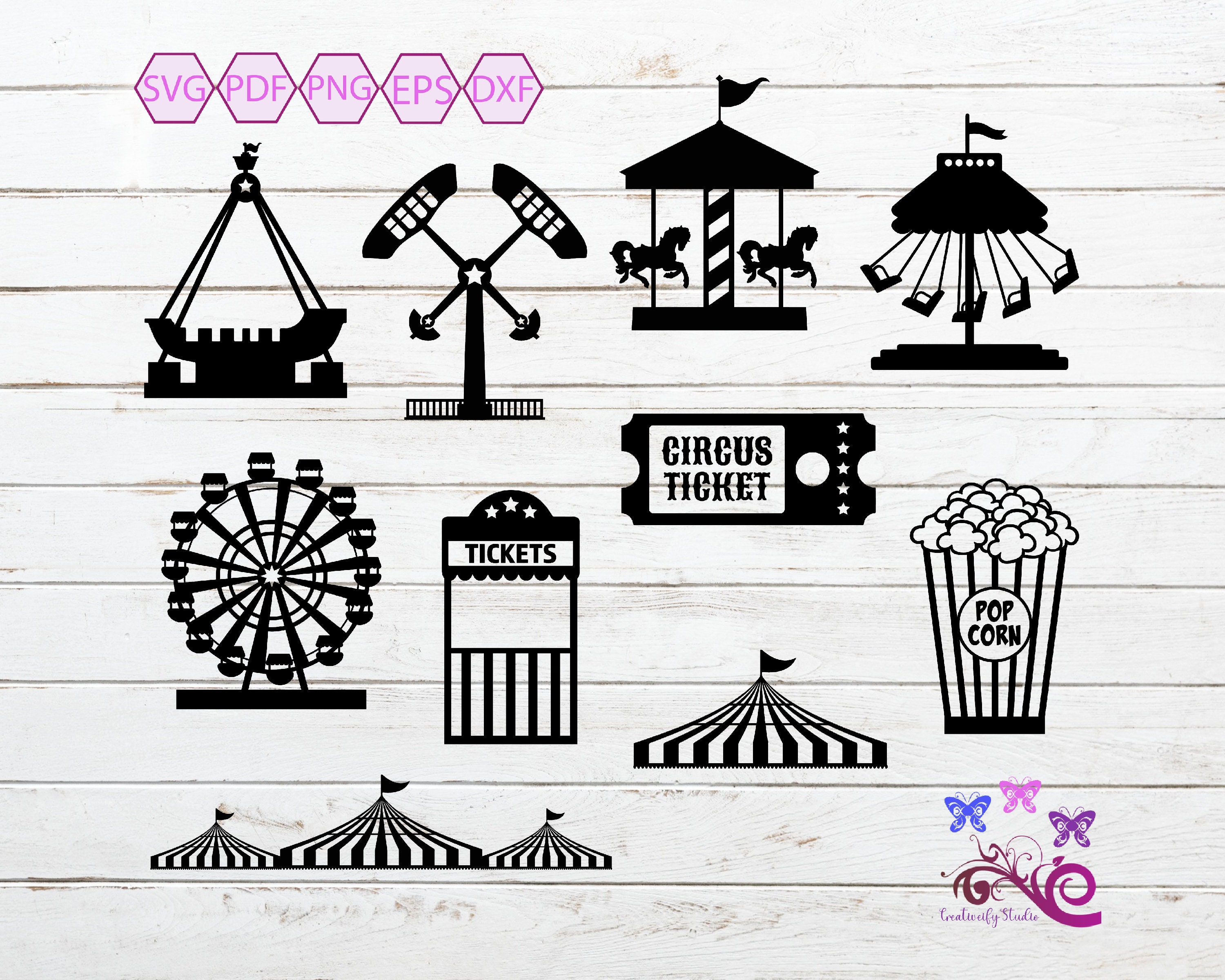 Circus SVG, Circus Images, Carnival Rides, Circus Clipart, Circus