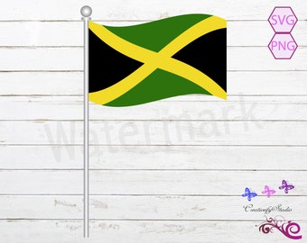 Flag Of Jamaica SVG, Flag Vector, Jamaica Flag, Flag Image, Flag Window Decal, Flag Sticker, Jamaica Download, Digital Download