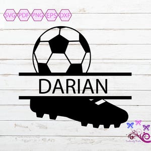 Soccer Split Monogram SVG, Touch Down, Soccer Ball, Play Soccer, Shoes SVG, Outdoor Sport, Soccer Team, Glowforge Laser, Digital Download